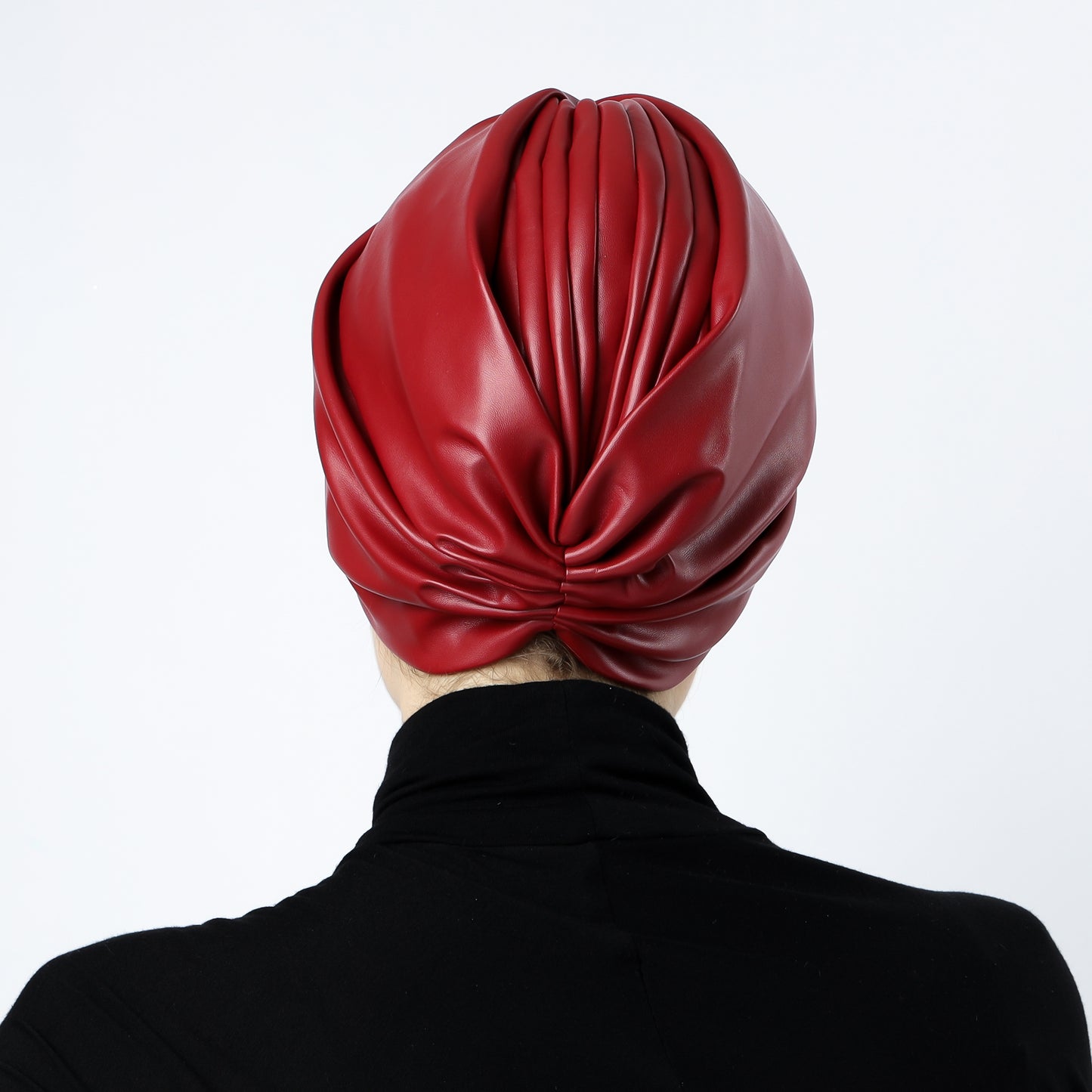 Twisted leather turban