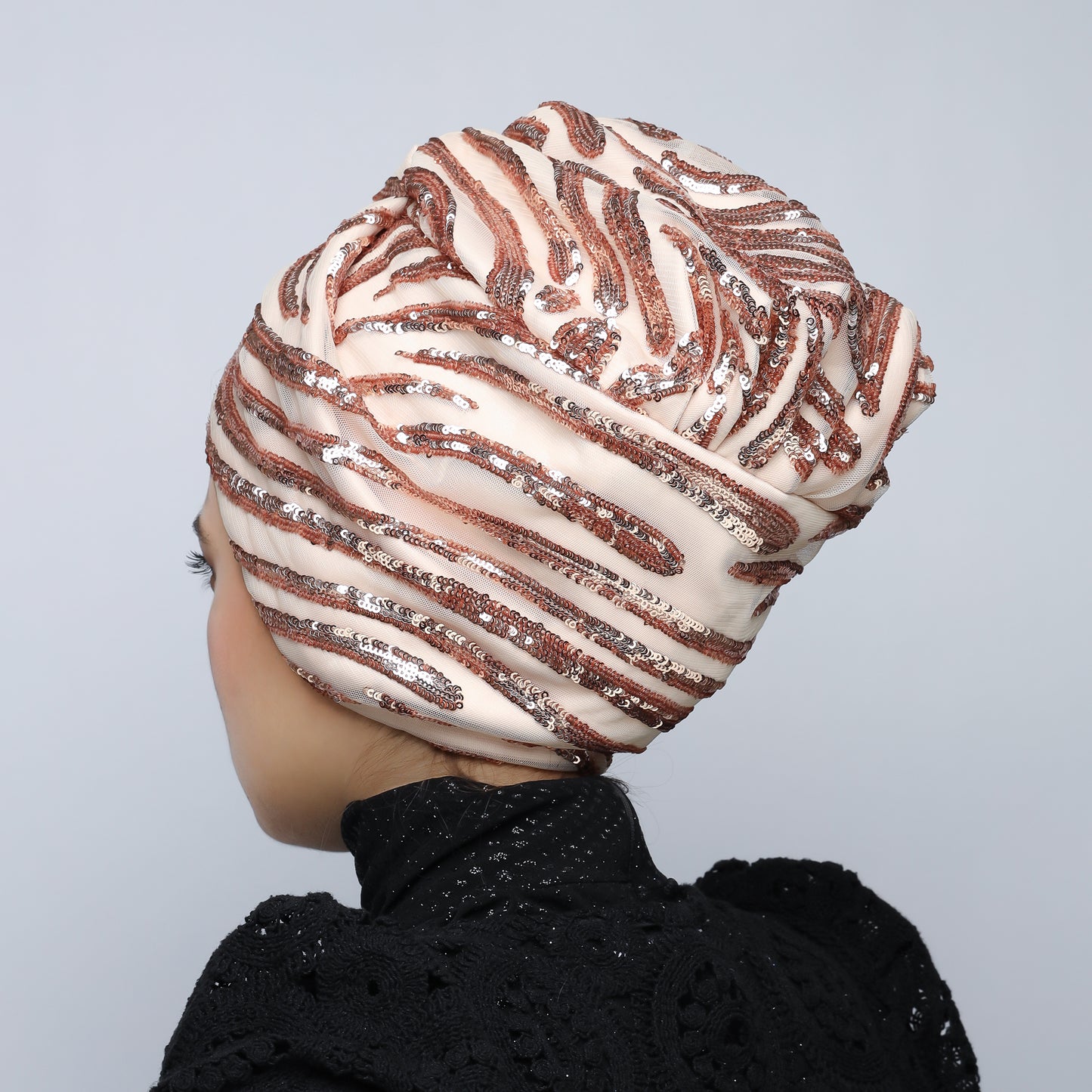 Twisted Sequin Turban